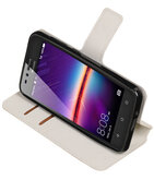 Wit Hoesje voor Huawei Y3 II TPU wallet case booktype HM Book
