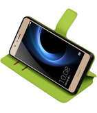 Groen Hoesje voor Huawei Honor V8 TPU wallet case booktype HM Book