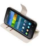 Wit Hoesje voor Huawei Y560 / Y5 TPU wallet case booktype HM Book