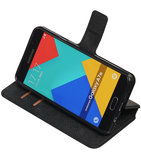Zwart Hoesje voor Samsung Galaxy A7 2016 TPU wallet case booktype HM Book