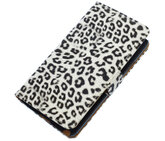 Wit Luipaard booktype wallet cover voor Hoesje voor Huawei Ascend G510