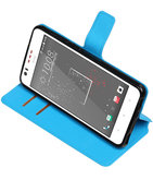 Blauw Hoesje voor HTC Desire 825 TPU wallet case booktype HM Book