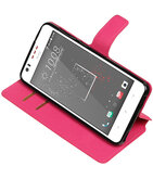 Roze Hoesje voor HTC Desire 825 TPU wallet case booktype HM Book