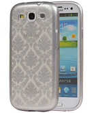 Zilver Brocant TPU back case cover voor Hoesje voor Samsung Galaxy S3