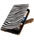 Zebra booktype wallet cover voor Hoesje voor HTC Desire 830