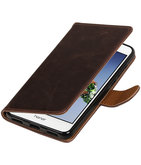 Mocca Pull-Up PU booktype wallet voor Hoesje voor Huawei Holly 3 / Y6 II