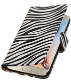 Zebra Booktype Hoesje voor Samsung Galaxy S7 Plus Wallet Cover Zebra Booktype Hoesje voor Samsung Galaxy S7 Plus Wallet Cover