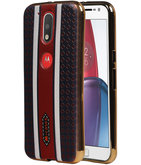 M-Cases Bruin Ruit Design TPU voor Hoesje voor Motorola Moto G4 / G4 Plus