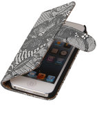Wit Lace 2 booktype wallet cover voor Hoesje voor Apple iPhone 6 Plus / 6s Plus
