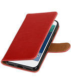 Rood Pull-Up PU booktype wallet cover voor Hoesje voor Google Pixel