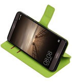 Groen Hoesje voor Huawei Mate 9 TPU wallet case booktype HM Book
