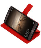 Rood Hoesje voor Huawei Mate 9 TPU wallet case booktype HM Book