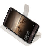 Wit Hoesje voor Huawei Mate 9 TPU wallet case booktype HM Book