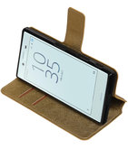 Goud Hoesje voor Sony Xperia X Compact TPU wallet case booktype HM Book