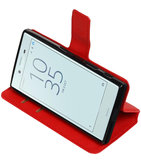 Rood Hoesje voor Sony Xperia X Compact TPU wallet case booktype HM Book