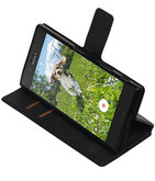 Zwart Hoesje voor Sony Xperia XZ / XZs TPU wallet case booktype HM Book