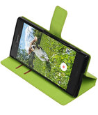 Groen Hoesje voor Sony Xperia XZ / XZs TPU wallet case booktype HM Book