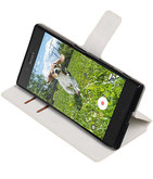 Wit Hoesje voor Sony Xperia XZ / XZs TPU wallet case booktype HM Book