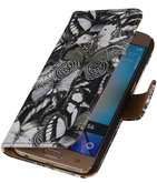 Zwart Vlinder Booktype wallet voor Hoesje voor Apple iPhone 5 / 5s / SE