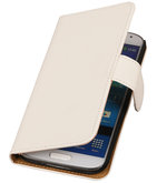Wit Effen booktype wallet cover voor Hoesje voor Samsung Galaxy S5 Active G870