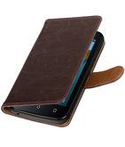 Mocca Pull-Up PU booktype wallet voor Hoesje voor Huawei Y560 / Y5