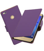Paars Effen booktype wallet cover voor Hoesje voor Huawei P8 Lite 2017 / P9 Lite 2017
