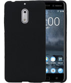 Zwart Zand TPU back case cover voor Hoesje voor Nokia 6