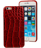Rood Krokodil TPU back cover case voor Hoesje voor Apple iPhone 6 Plus / 6S Plus