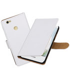 Wit Effen booktype voor Hoesje voor Huawei Nova