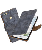 Grijs Mini Slang booktype voor Hoesje voor Huawei Nova