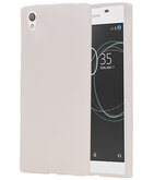 Hoesje voor Sony Xperia L1 TPU back case transparant Wit