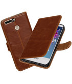 Hoesje voor Huawei Honor 8 Pro / V9 Pull-Up booktype Bruin