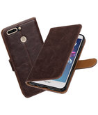 Hoesje voor Huawei Honor 8 Pro / V9 Pull-Up booktype Mocca