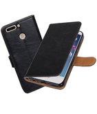 Hoesje voor Huawei Honor 8 Pro / V9 Pull-Up booktype Zwart