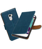 Hoesje voor HTC One X10 Pull-Up booktype Blauw