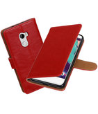 Hoesje voor HTC One X10 Pull-Up booktype Rood