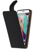 Hoesje voor HTC One X10 Effen Tpu Classic Flip Zwart