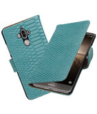 Hoesje voor Huawei Mate 9 Slang booktype Turquoise
