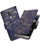 Hoesje voor Huawei Mate 9 Lace booktype Blauw