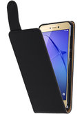 Hoesje voor Huawei P8 Lite 2017 / P9 Lite 2017 Effen Classic TPU flip Zwart