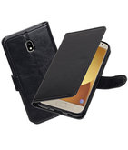 Zwart Portemonnee booktype Hoesje voor Samsung Galaxy J5 2017