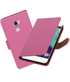Hoesje voor HTC One X10 Effen booktype Roze