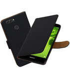 Hoesje voor Huawei nova 2 Plus Effen booktype Zwart