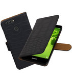 Hoesje voor Huawei nova 2 Plus Krokodil booktype Zwart
