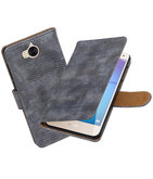 Hoesje voor Huawei Y5 2017 / Y6 2017 Mini Slang booktype Grijs