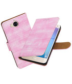 Hoesje voor Huawei Y5 2017 / Y6 2017 Mini Slang booktype Roze