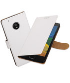 Hoesje voor Motorola Moto G5 Effen booktype Wit