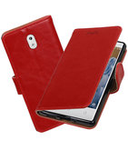 Hoesje voor Nokia 3 Pull-Up booktype Rood