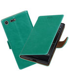 Hoesje voor Sony Xperia XZ Premium Pull-Up booktype Groen