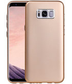 Hoesje voor Samsung Galaxy S8+ Plus Design TPU back case Goud